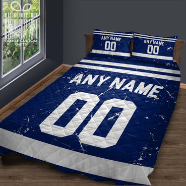 Custom Quilt Sets Toronto Jersey Personalized Ice hockey Premium Quilt Bedding for Men Women